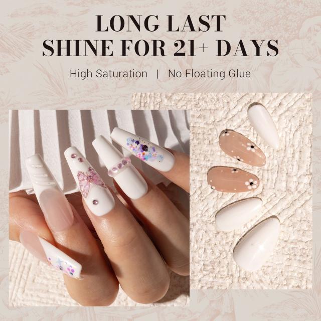 595 Egg White - TPO-Free Faster UV Curing Gel Nail Polish 0.5 fl oz/15ml