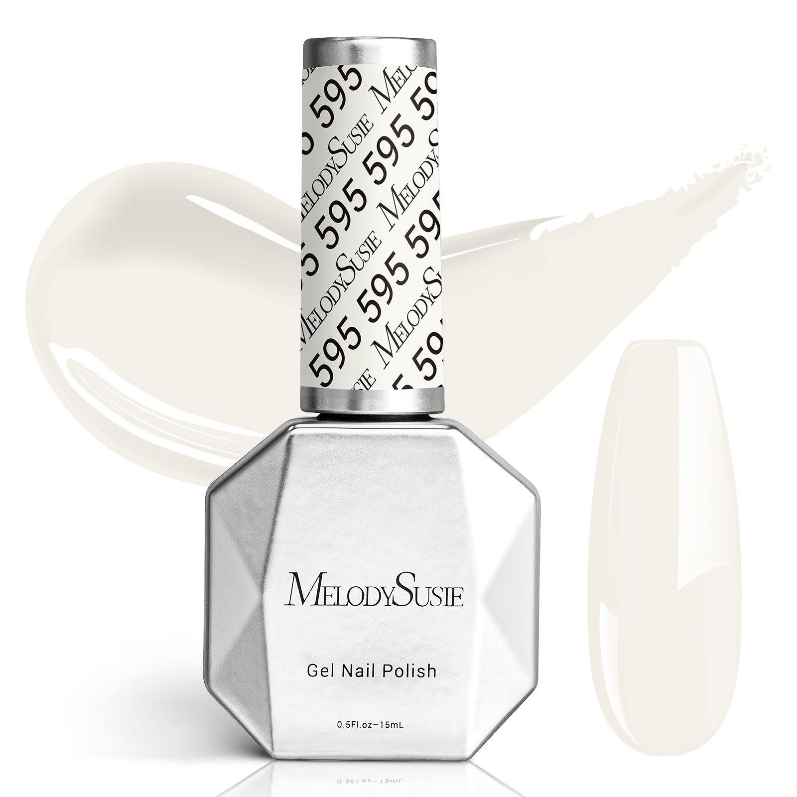 595 Egg White - TPO-Free Faster UV Curing Gel Nail Polish 0.5 fl oz/15ml