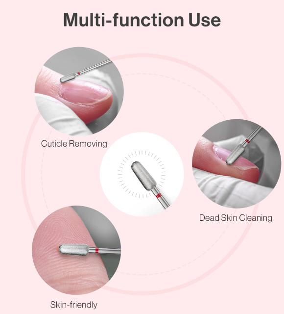 5mm Round Tapered Carbide Diamond Under Nail Cleaner Nail Drill Bit