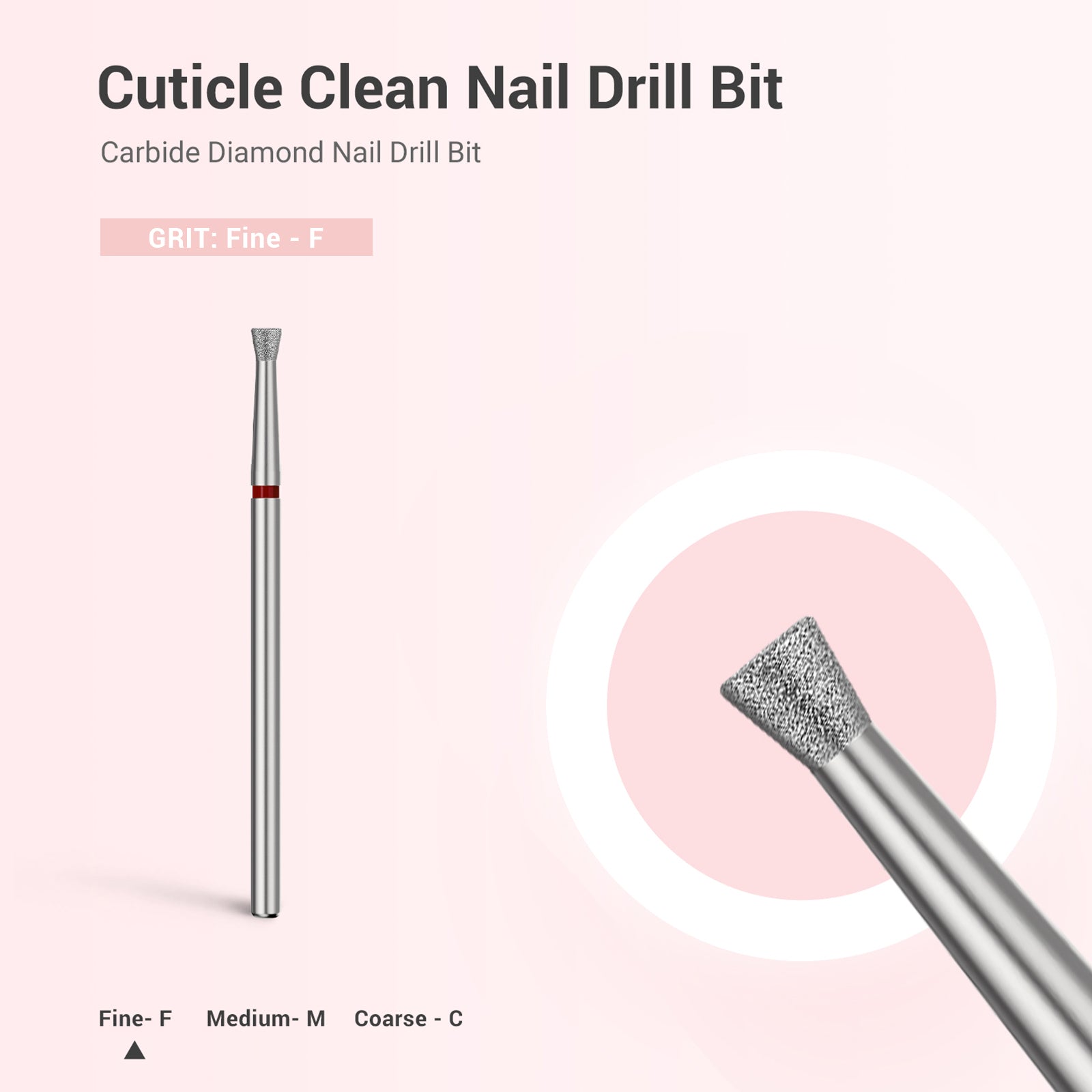 6.7mm Inverted Tapered Cuticle Clean Nail Drill Bit - 图片2