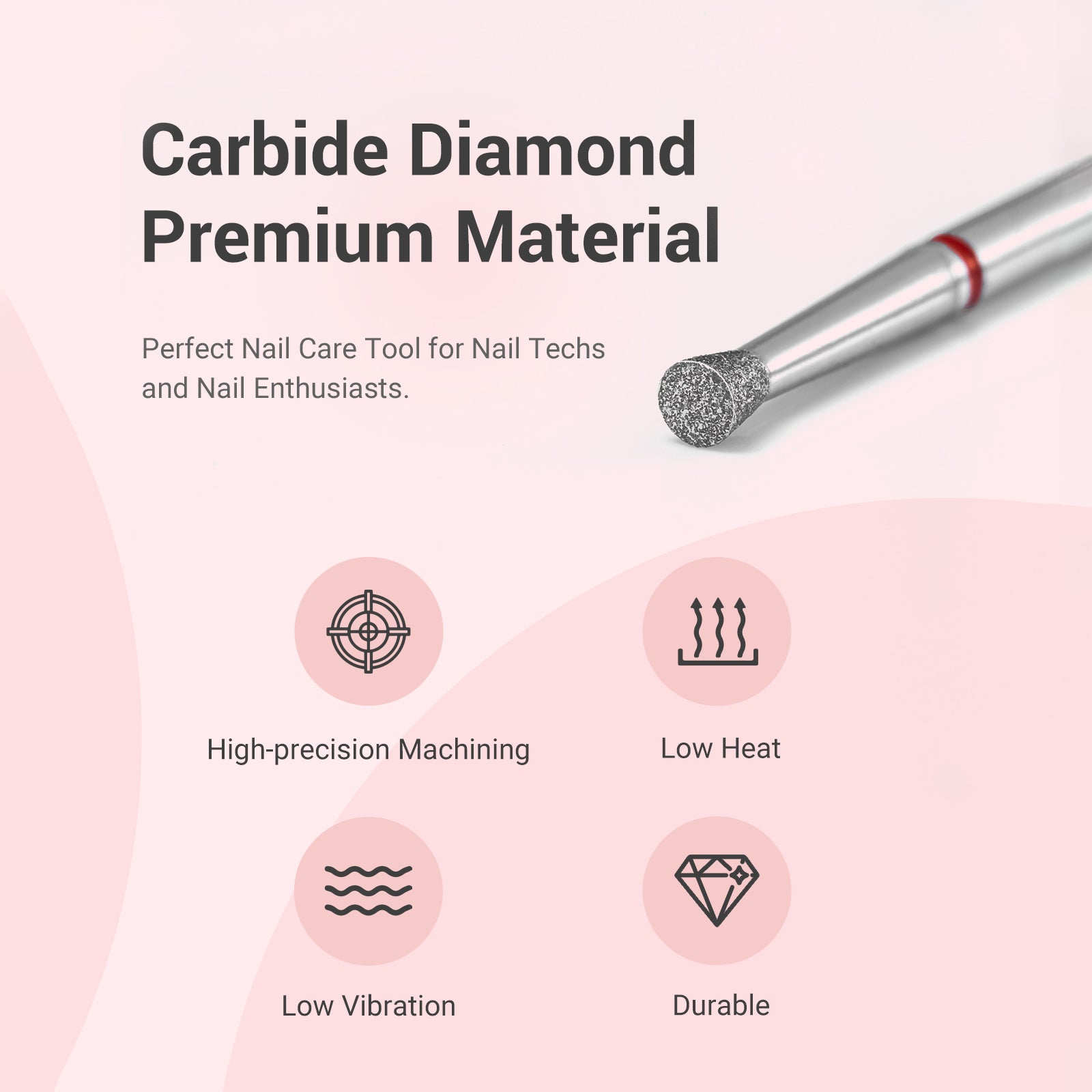 6.7mm Inverted Tapered Cuticle Clean Nail Drill Bit - 图片4