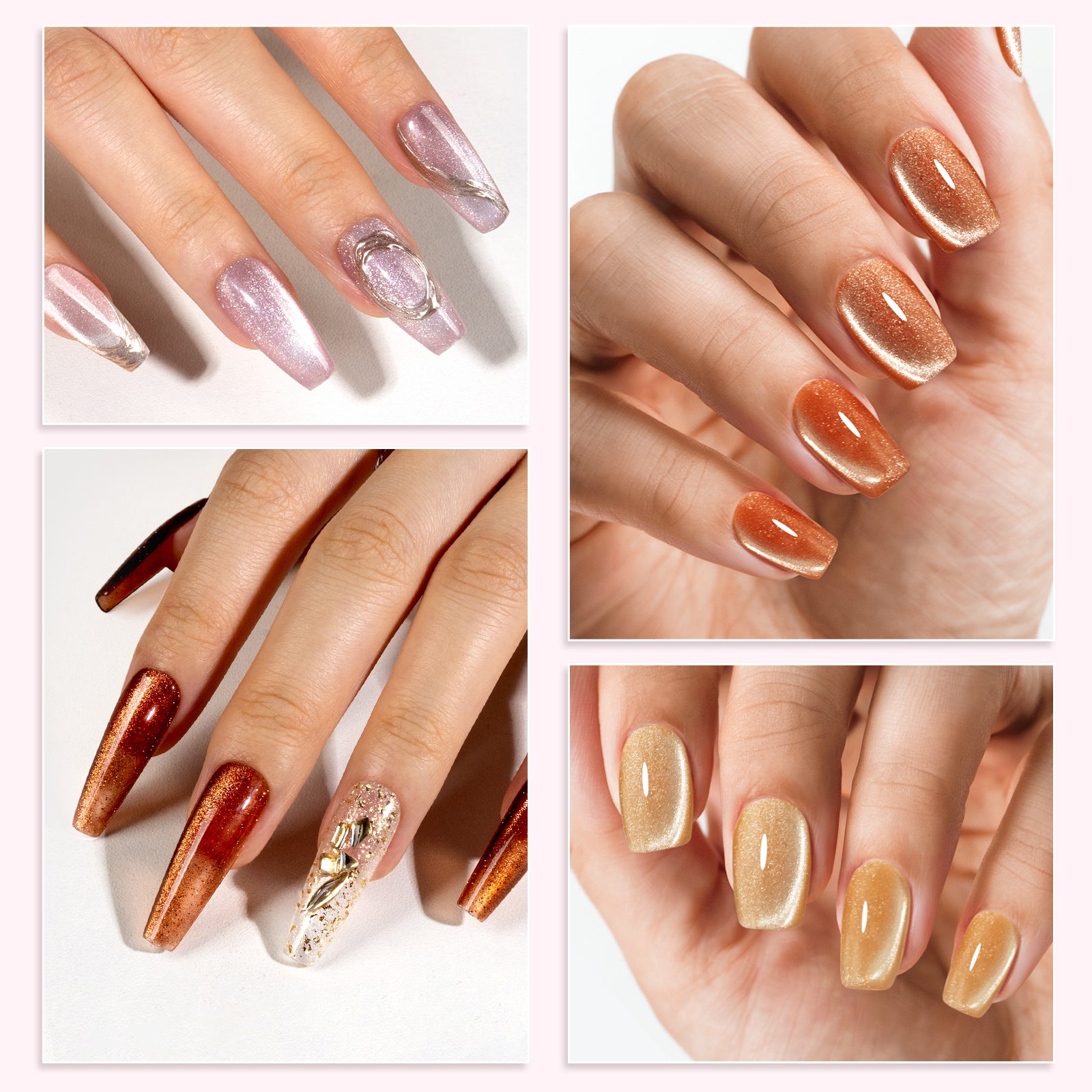 6 Colors Jeweliver Cat Eye Gel Nail Polish Set 0.5 fl oz/15ml - Yellow - 图片5