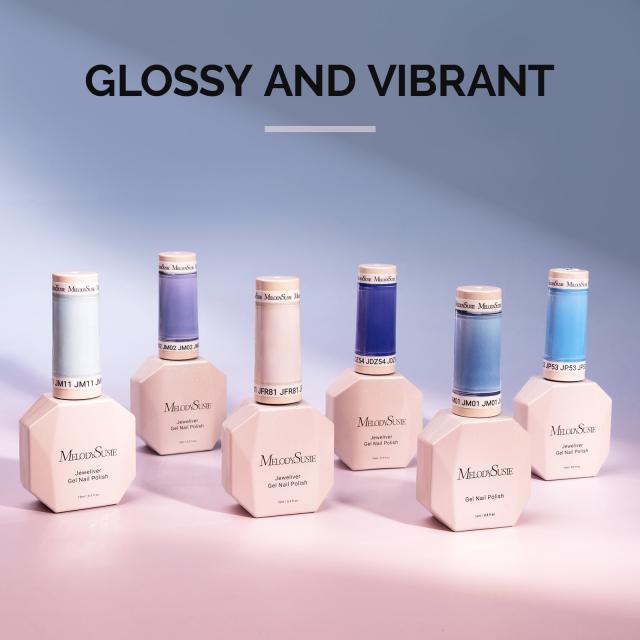 6 Colors Jeweliver Jelly TPO-Free Gel Nail Polish Set 0.5 fl oz/15ml - Blue