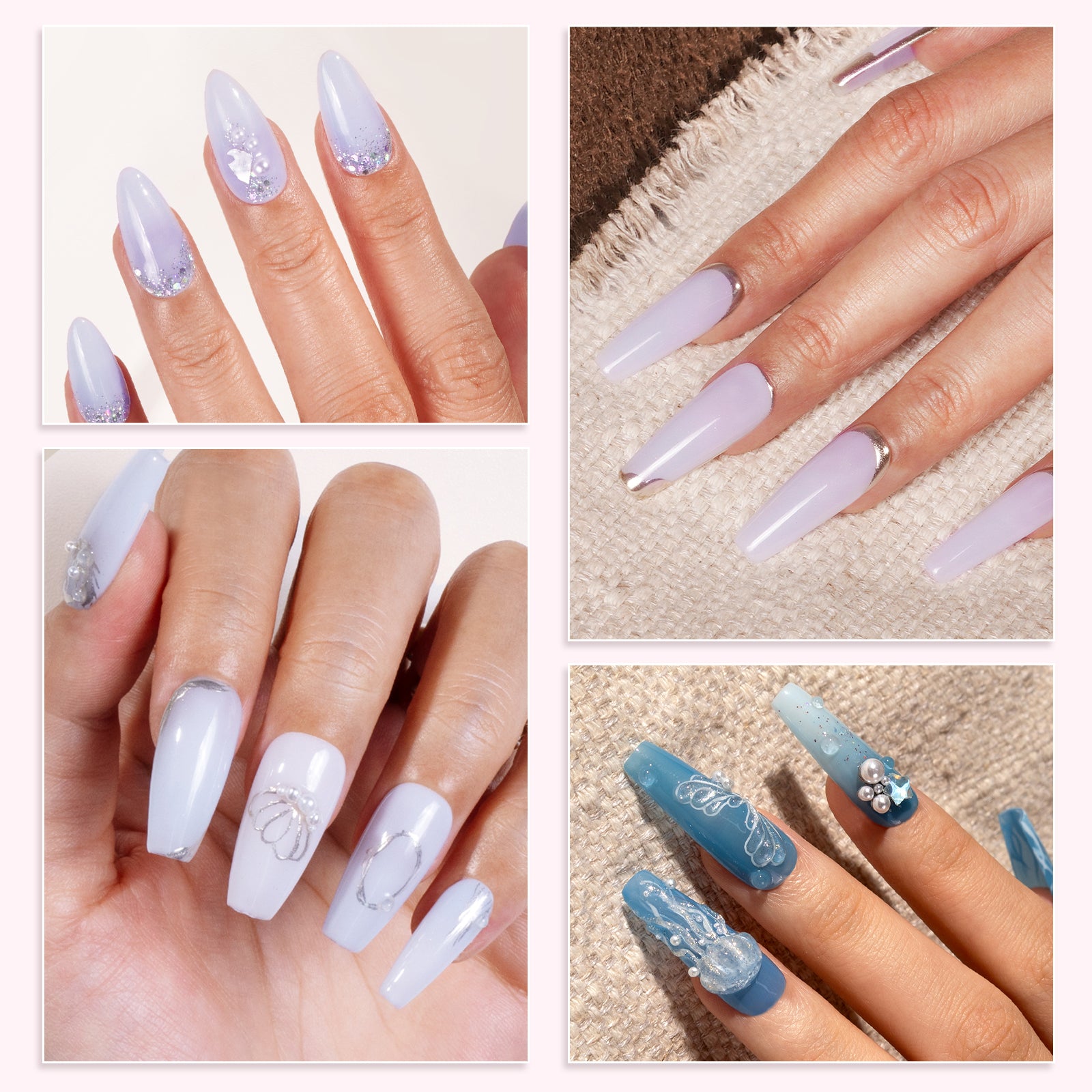 6 Colors Jeweliver Jelly TPO-Free Gel Nail Polish Set 0.5 fl oz/15ml - Blue - 图片5