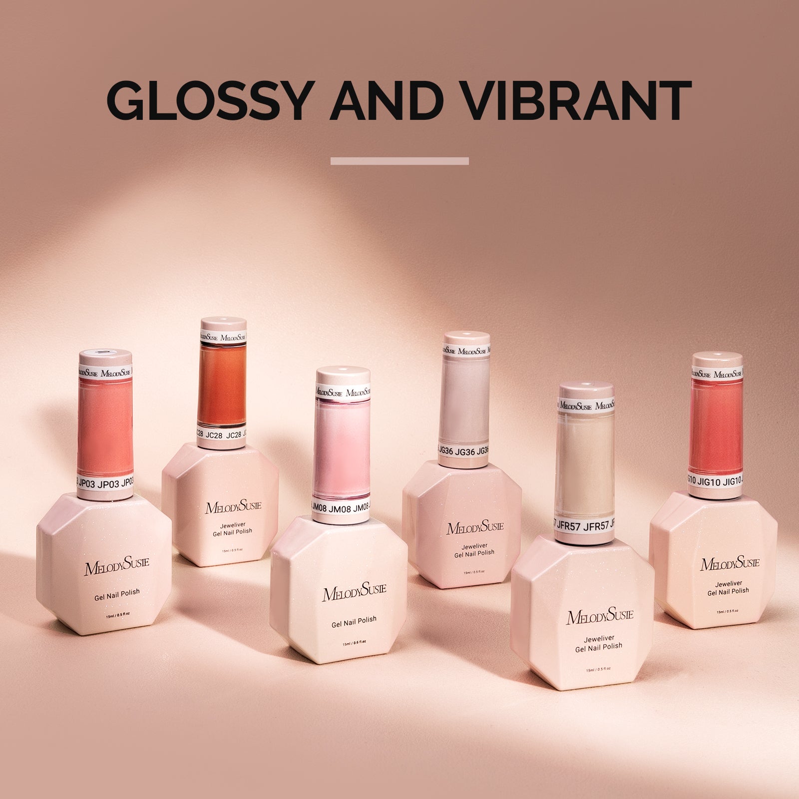 6 Colors Jeweliver Jelly TPO-Free Gel Nail Polish Set 0.5 fl oz/15ml - Nude - 图片2