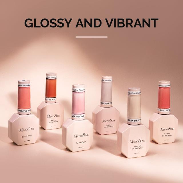 6 Colors Jeweliver Jelly TPO-Free Gel Nail Polish Set 0.5 fl oz/15ml - Nude