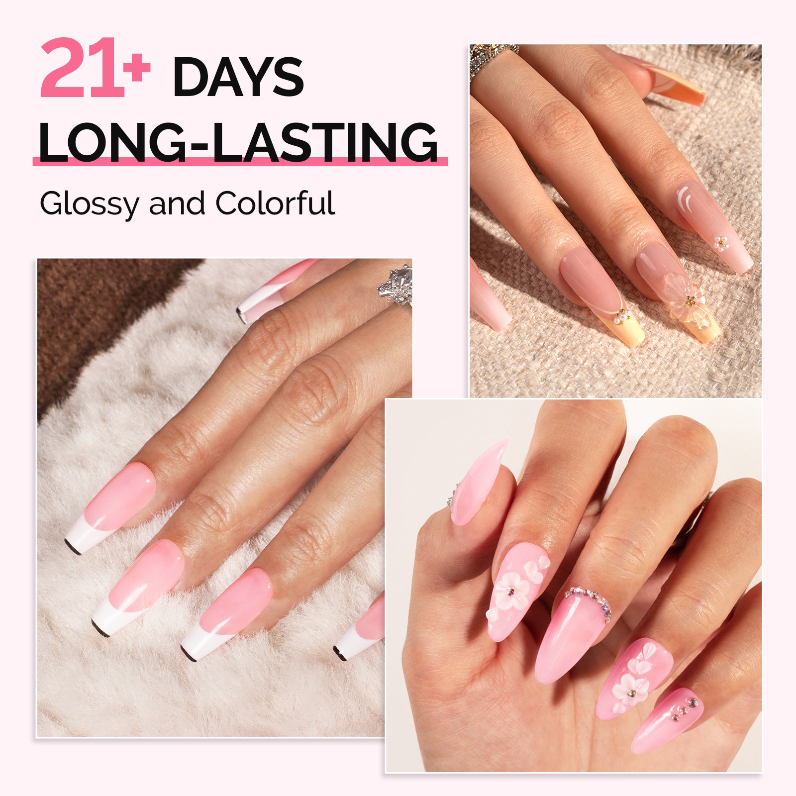 6 Colors Jeweliver Jelly TPO-Free Gel Nail Polish Set 0.5 fl oz/15ml - Pink - 图片4