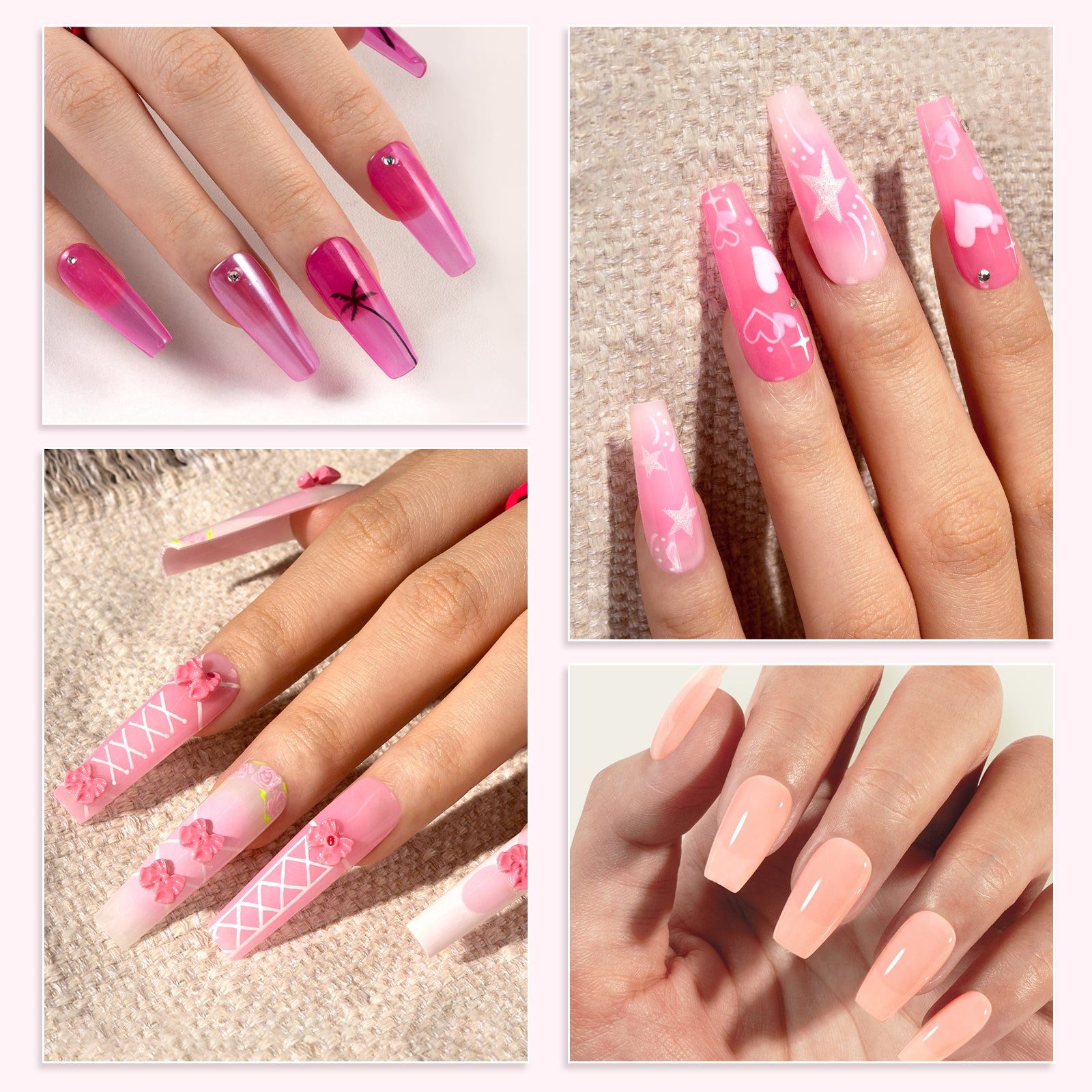 6 Colors Jeweliver Jelly TPO-Free Gel Nail Polish Set 0.5 fl oz/15ml - Pink - 图片5