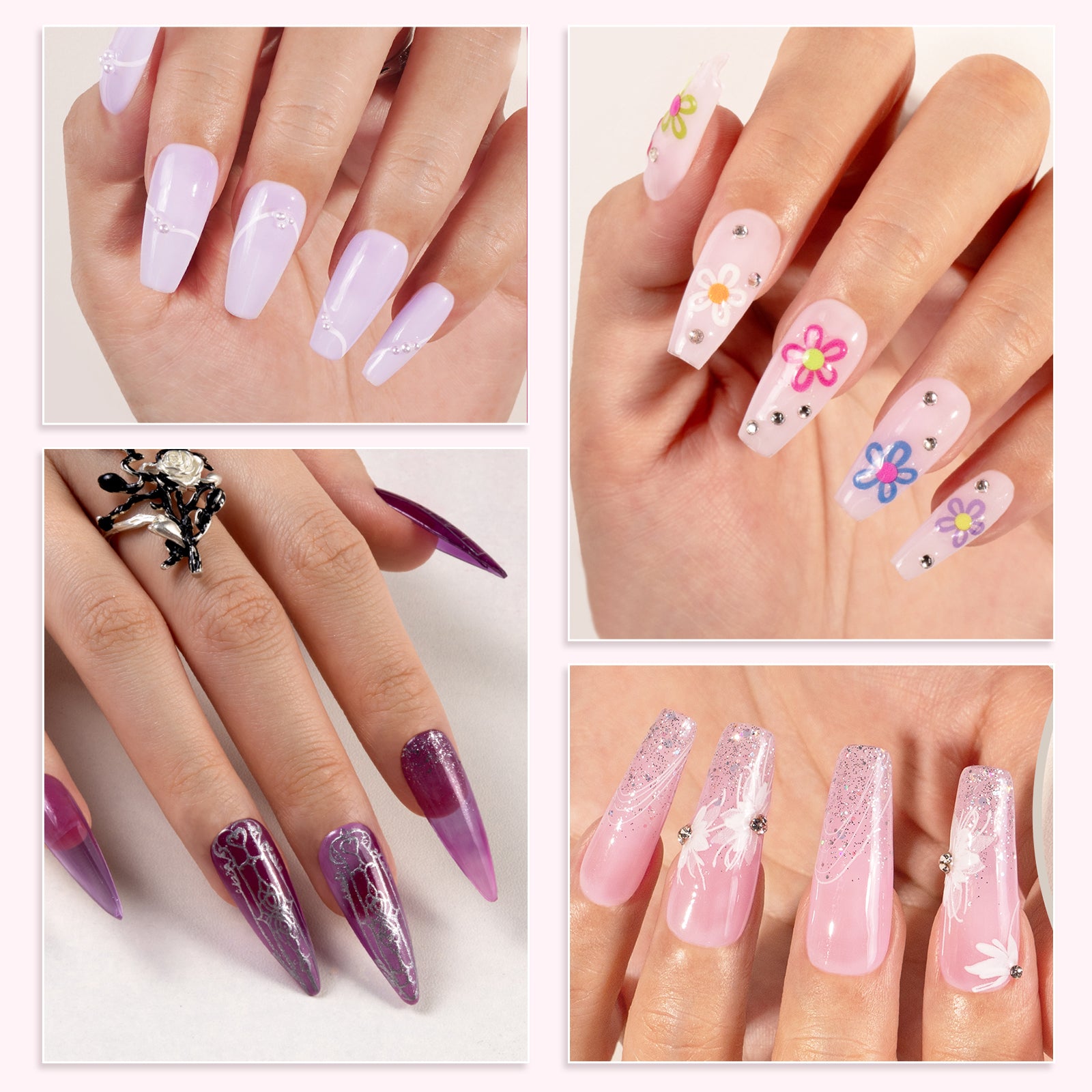 6 Colors Jeweliver Jelly TPO-Free Gel Nail Polish Set 0.5 fl oz/15ml - Purple - 图片5