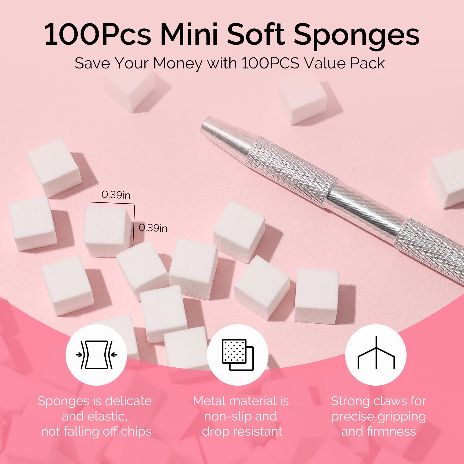 6 Colors Ombre Gel Polish with 100 Sponges & Metal Grabber Set - 图片11