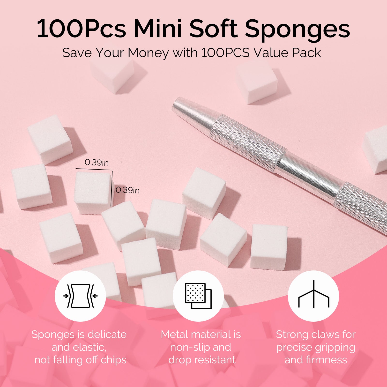 6 Colors Ombre Gel Polish with 100 Sponges & Metal Grabber Set - 图片5