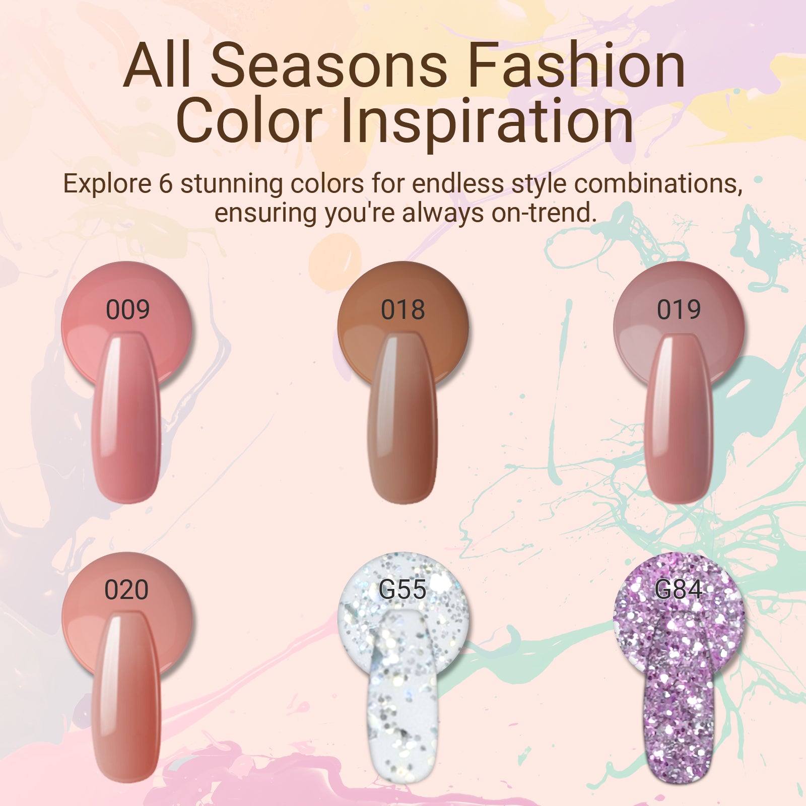 6 Colors Poly Nail Extension Gel Kit - Daily Nude - 图片5