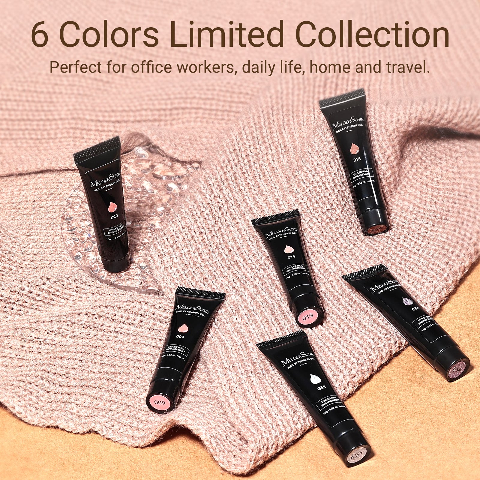 6 Colors Poly Nail Extension Gel Kit - Daily Nude - 图片9
