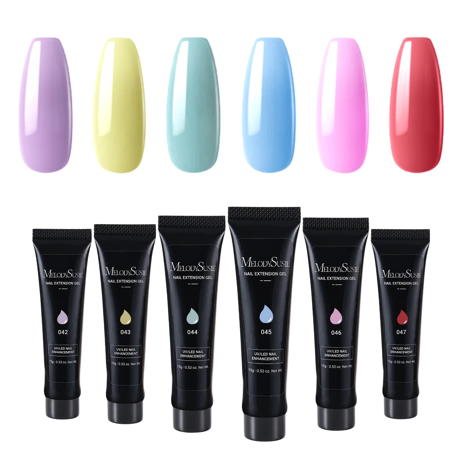 6 Colors Poly Nail Extension Gel Kit - Daily Nude - 图片3