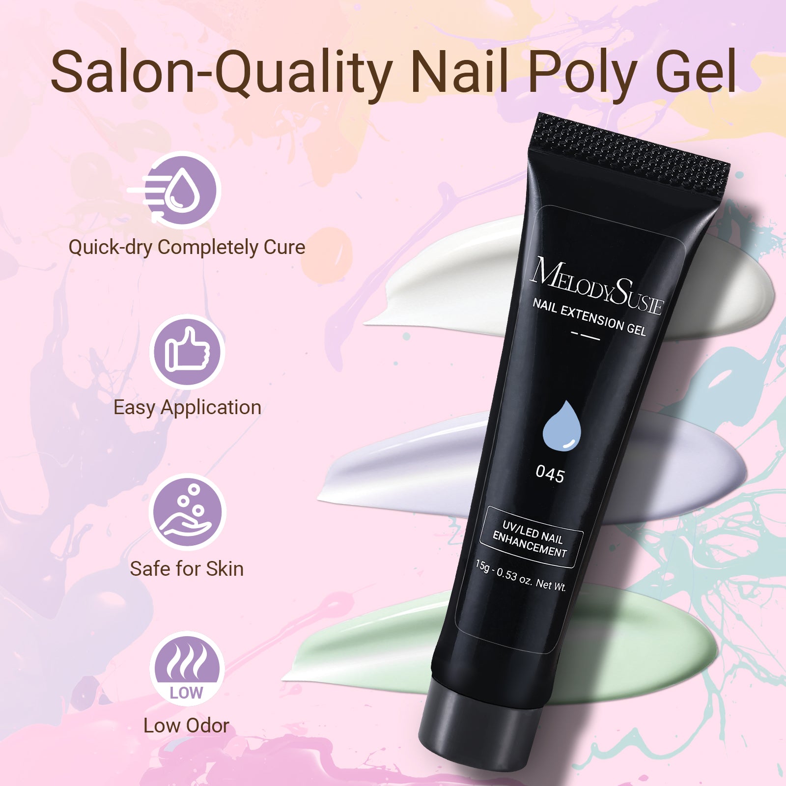 6 Colors Poly Nail Extension Gel Kit - 图片3