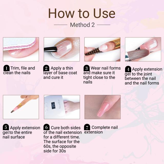 6 Colors Poly Nail Extension Gel Kit