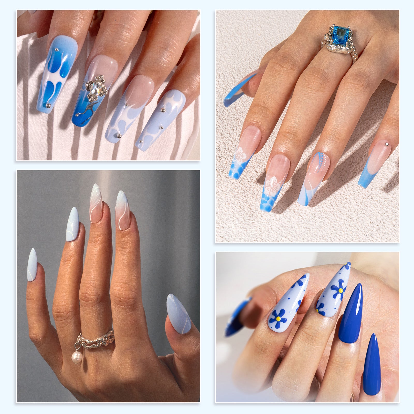 6 Colors TPO-Free Thick Gel Nail Polish Set 15ml - Blue - 图片5