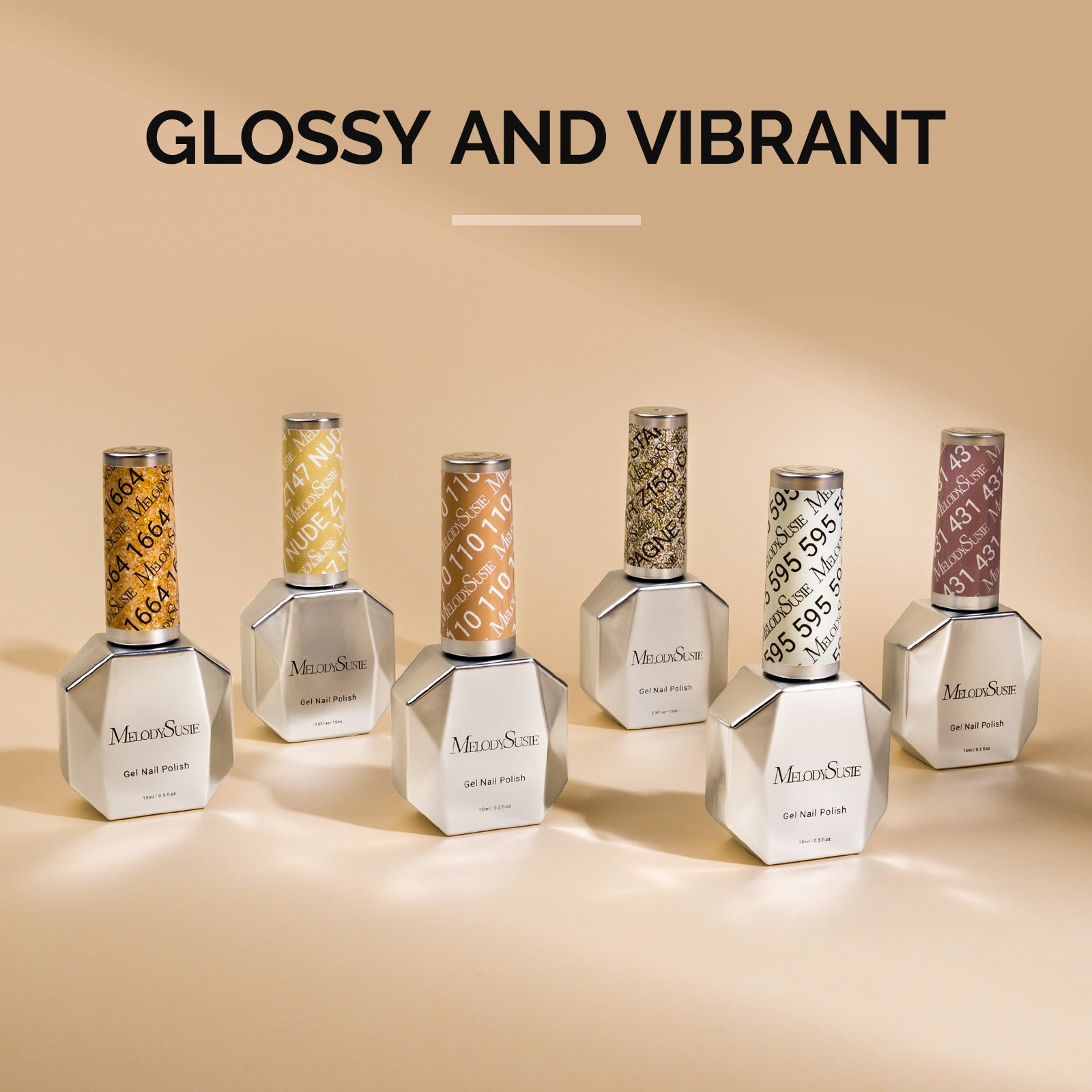 6 Colors TPO-Free Thick Gel Nail Polish Set 15ml - Brown - 图片2