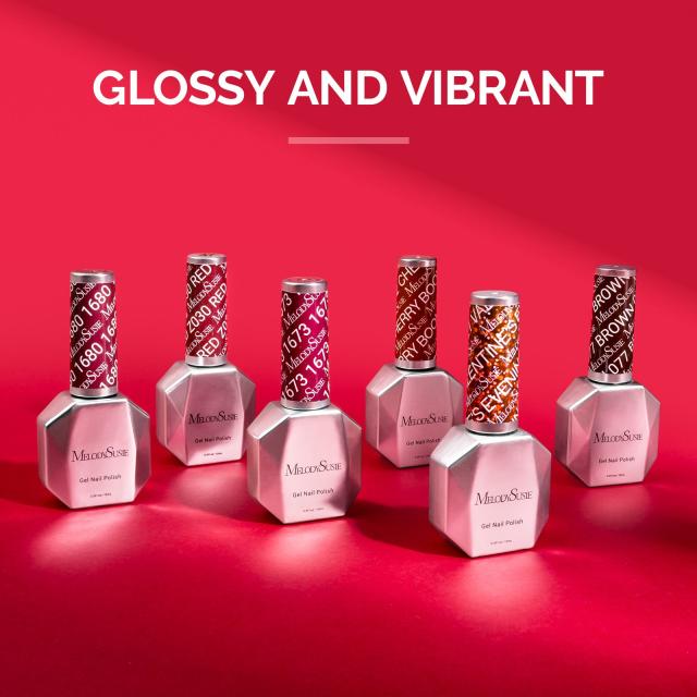 6 Colors TPO-Free Thick Gel Nail Polish Set 15ml -Charm Red