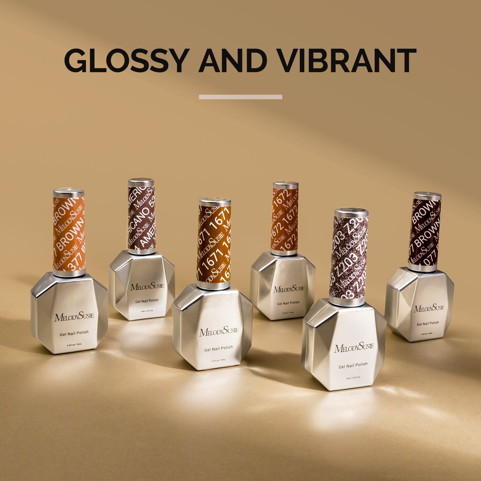 6 Colors TPO-Free Thick Gel Nail Polish Set 15ml - Chocolate Brown - 图片2