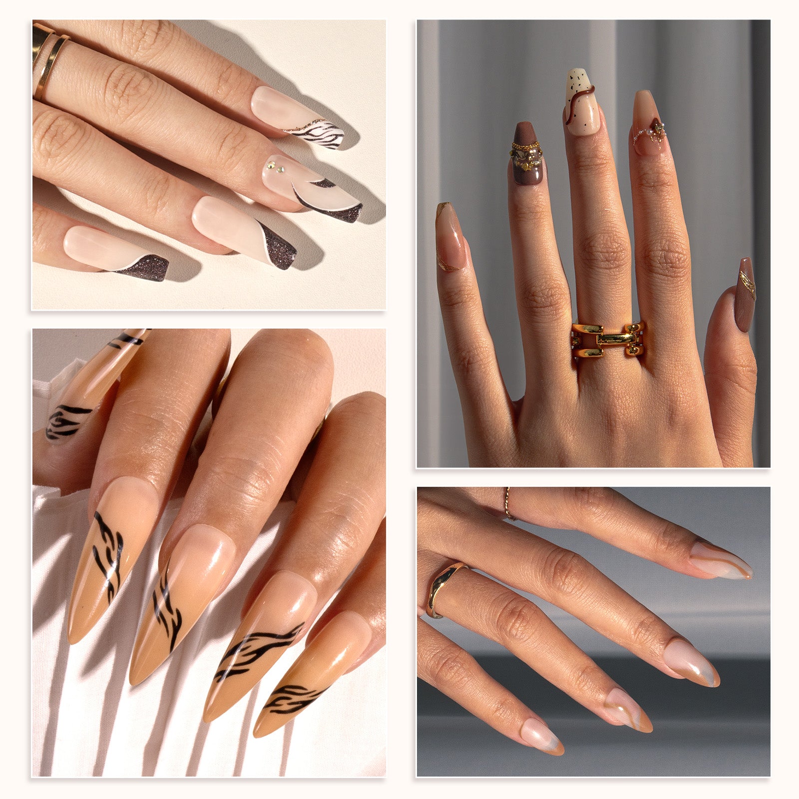 6 Colors TPO-Free Thick Gel Nail Polish Set 15ml - Chocolate Brown - 图片5