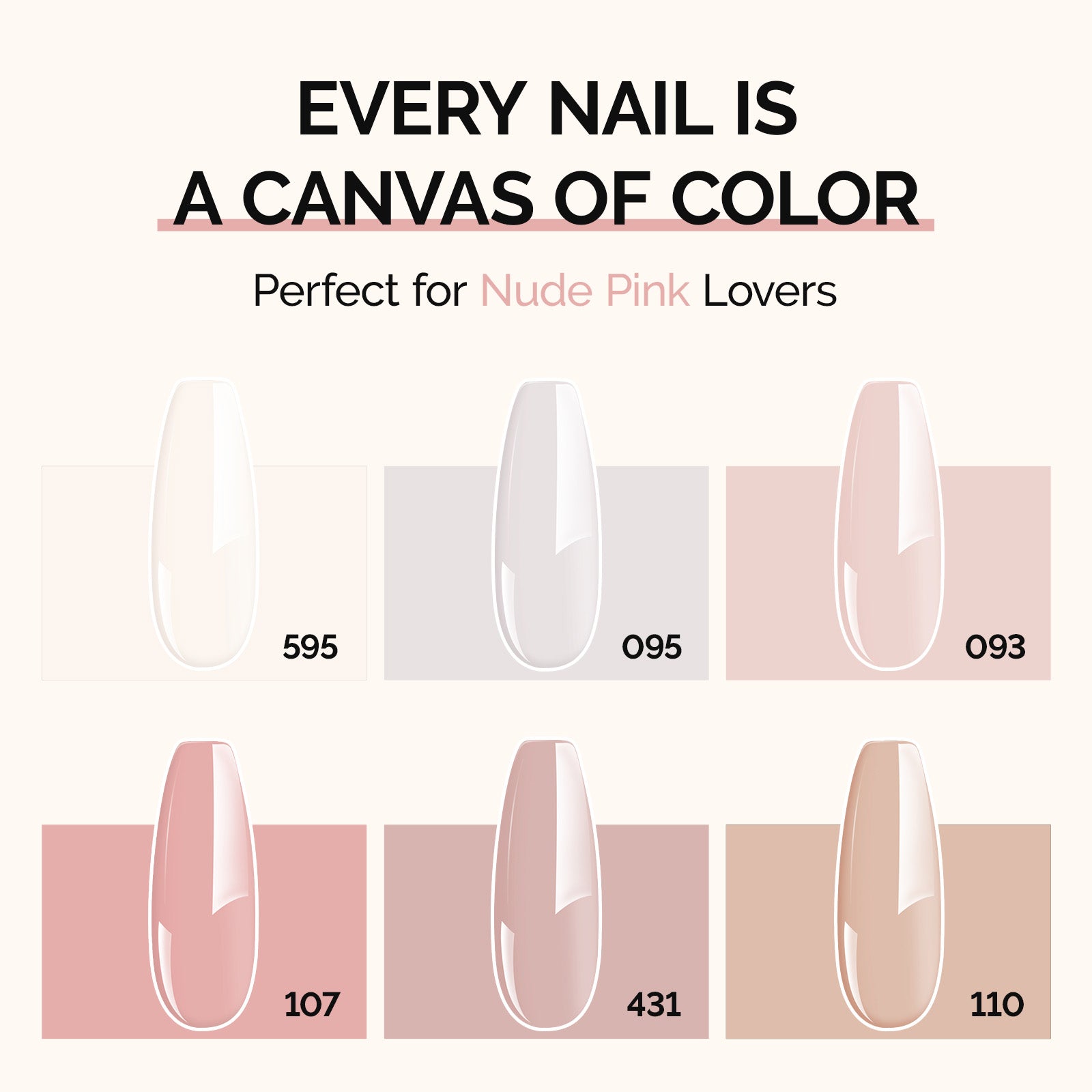 6 Colors TPO-Free Thick Gel Nail Polish Set 15ml - Nude Pink - 图片3