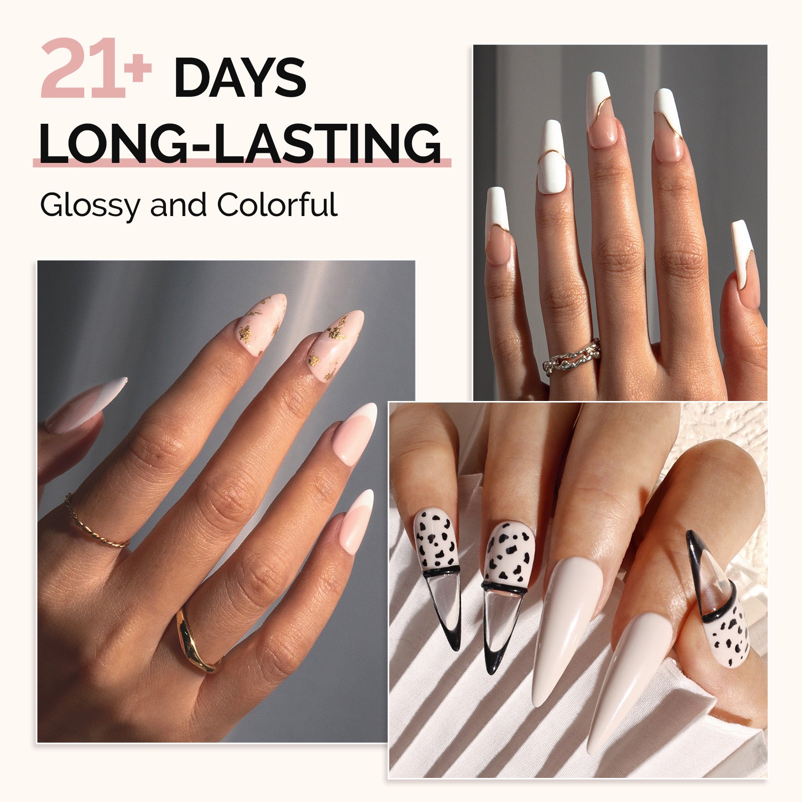 6 Colors TPO-Free Thick Gel Nail Polish Set 15ml - Nude Pink - 图片4