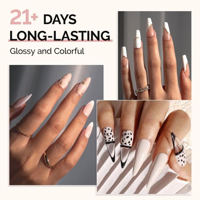 6 Colors TPO-Free Thick Gel Nail Polish Set 15ml - Nude Pink