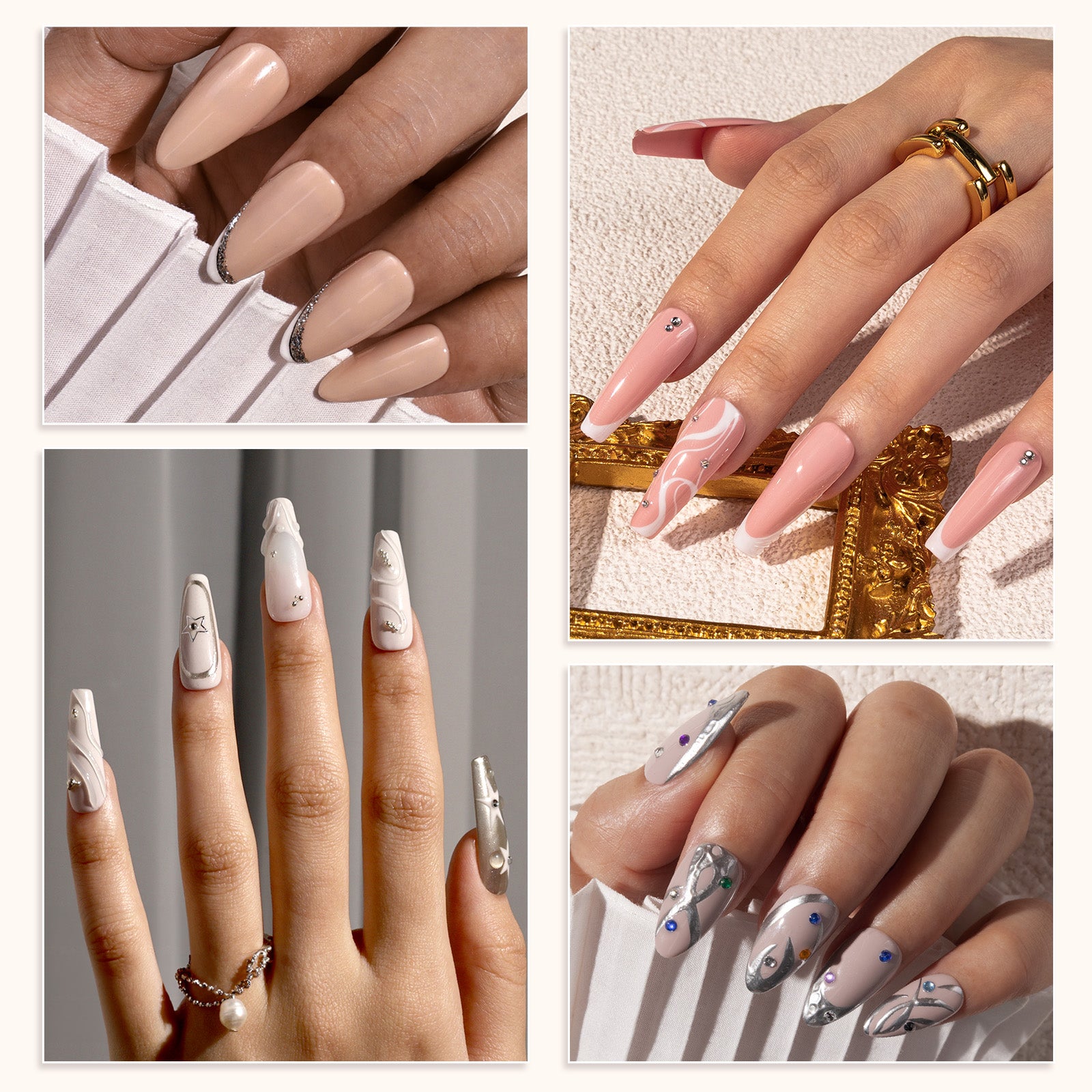 6 Colors TPO-Free Thick Gel Nail Polish Set 15ml - Nude Pink - 图片5