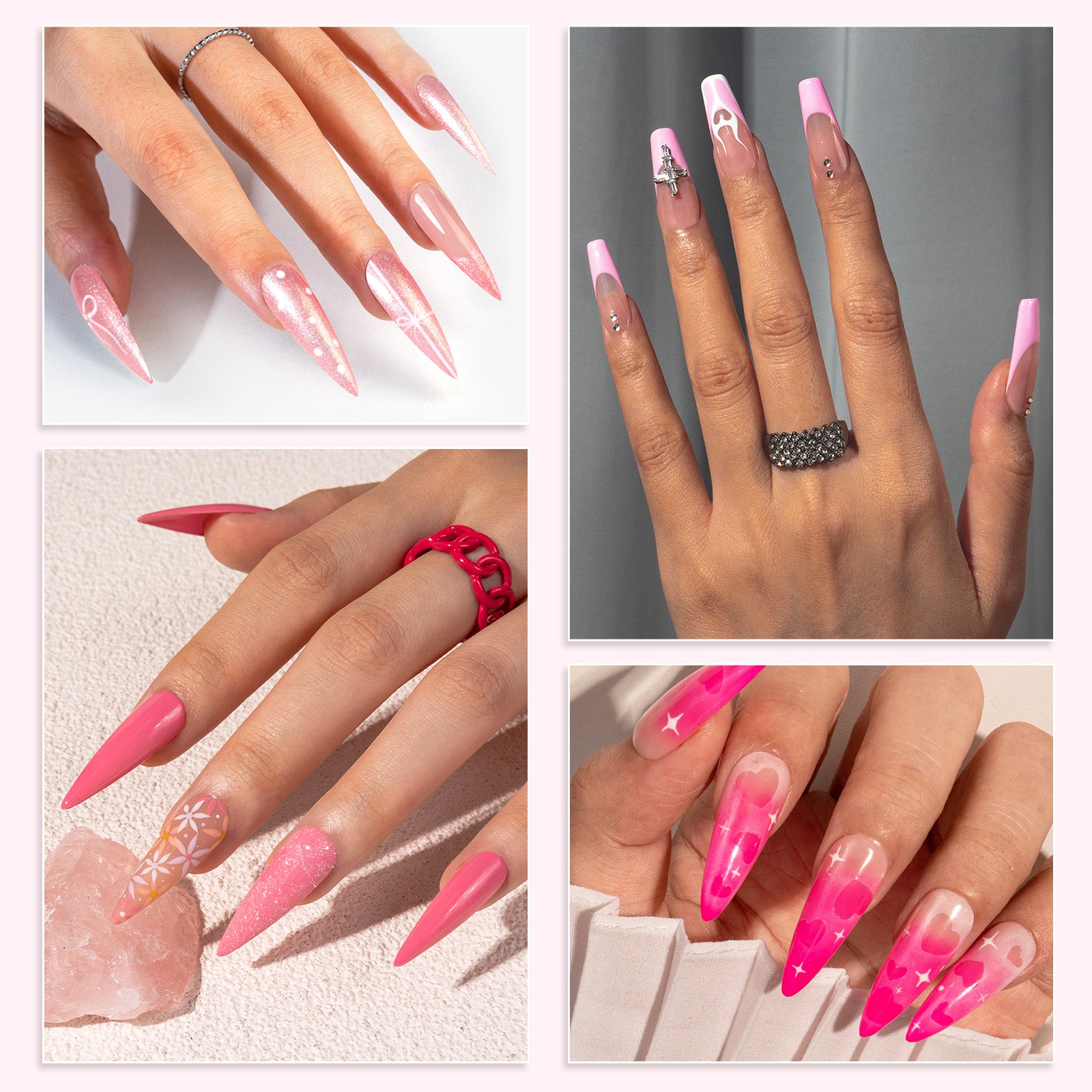 6 Colors TPO-Free Thick Gel Nail Polish Set 15ml - Pink - 图片5