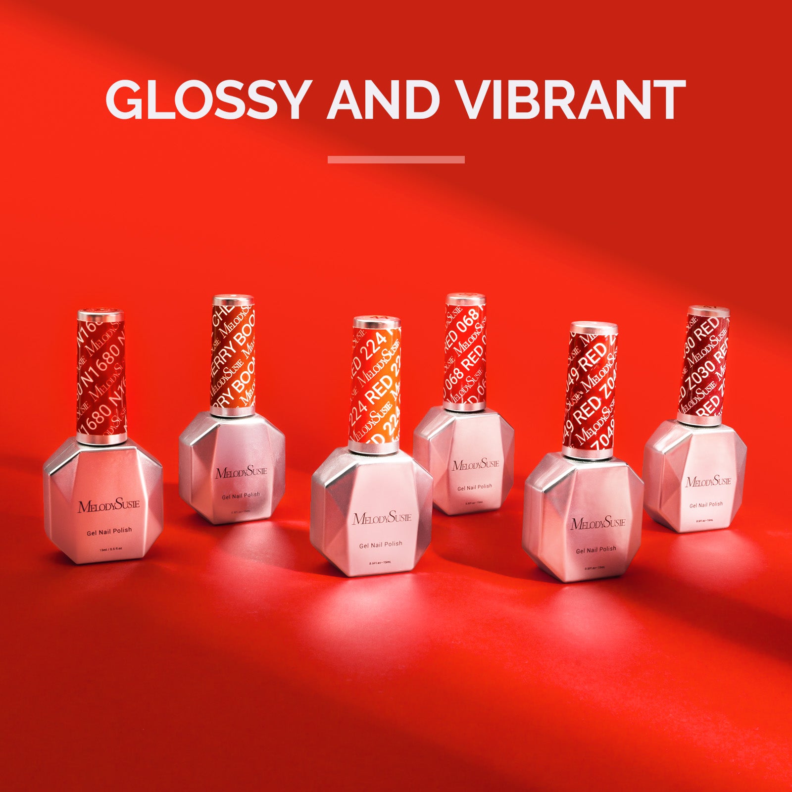 6 Colors TPO-Free Thick Gel Nail Polish Set 15ml - Red - 图片2