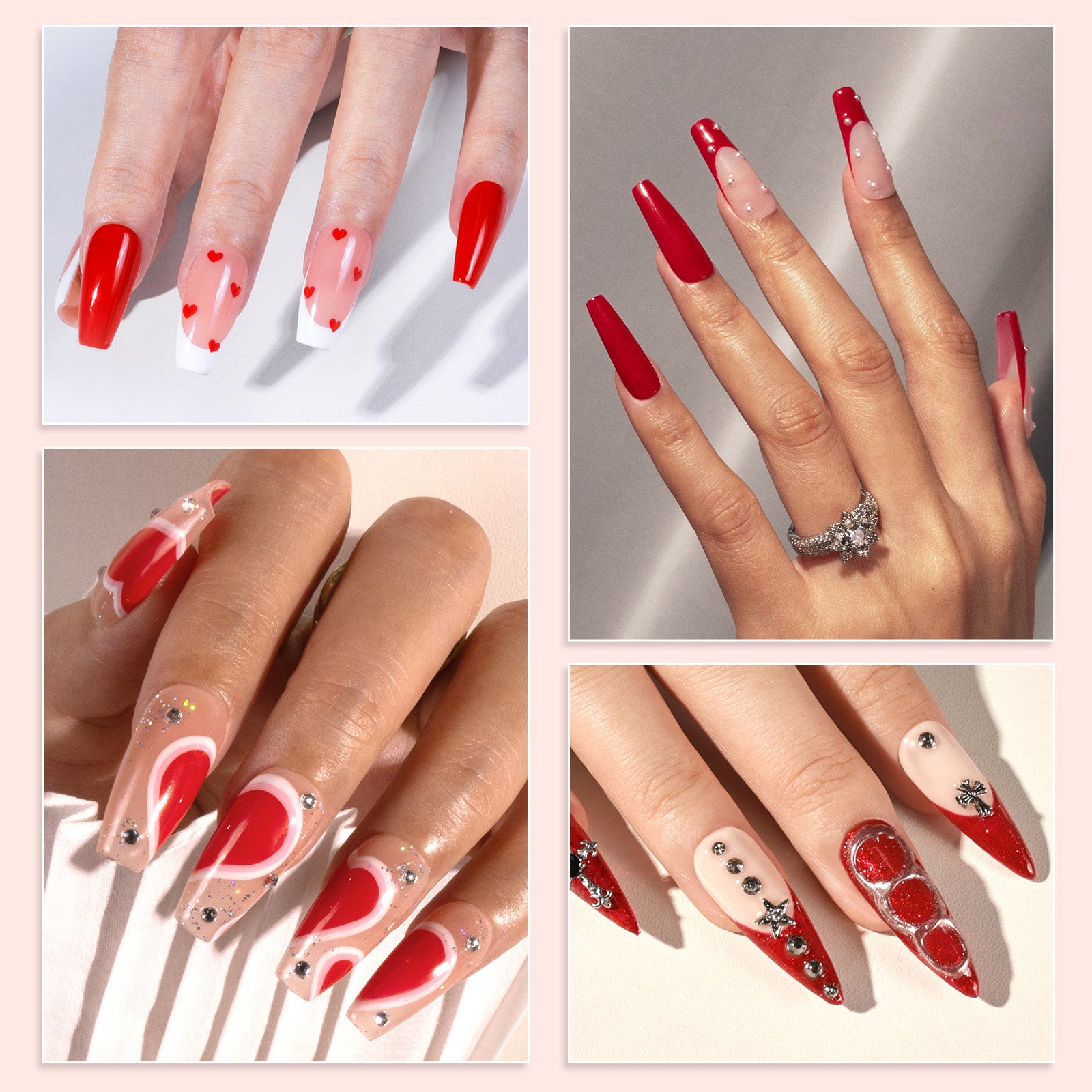 6 Colors TPO-Free Thick Gel Nail Polish Set 15ml - Red - 图片5