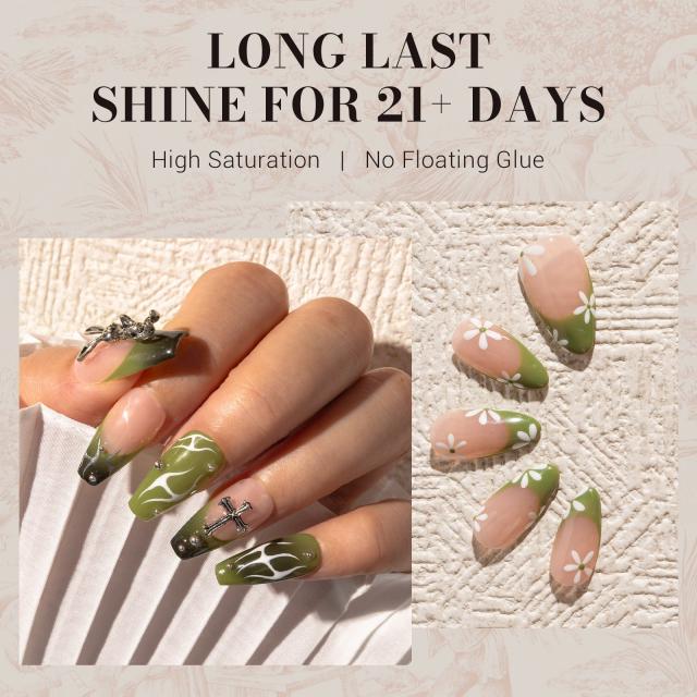 603 Olive Green - TPO-Free Faster UV Curing Gel Nail Polish 0.5 fl oz/15ml