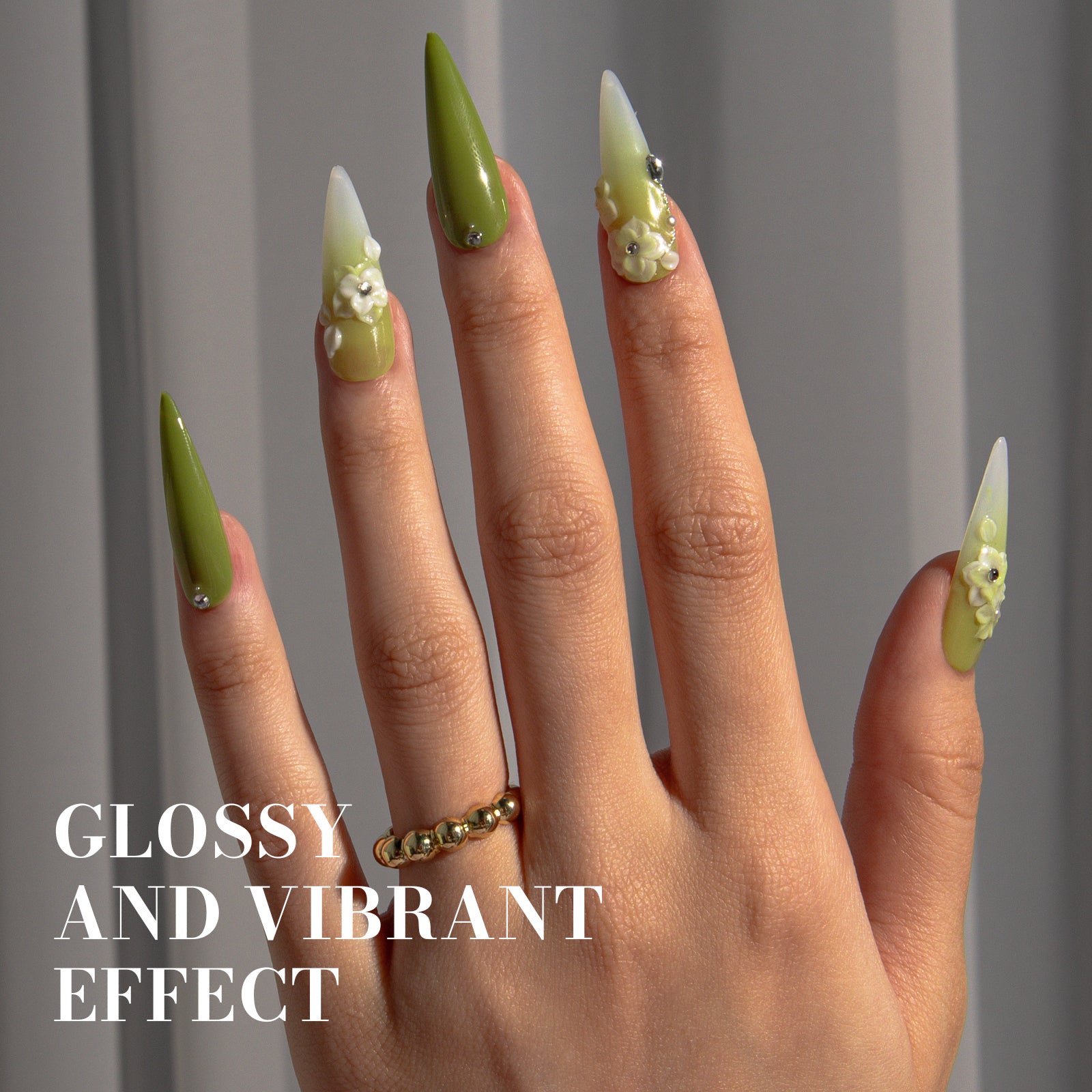 603 Olive Green - TPO-Free Faster UV Curing Gel Nail Polish 0.5 fl oz/15ml - 图片5