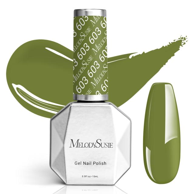 603 Olive Green - TPO-Free Faster UV Curing Gel Nail Polish 0.5 fl oz/15ml