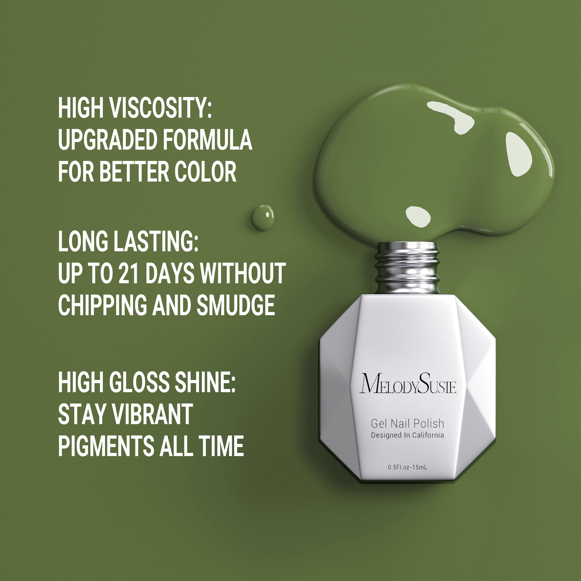 603 Olive Green - TPO-Free Thick Gel Nail Polish (15ml) - 图片2