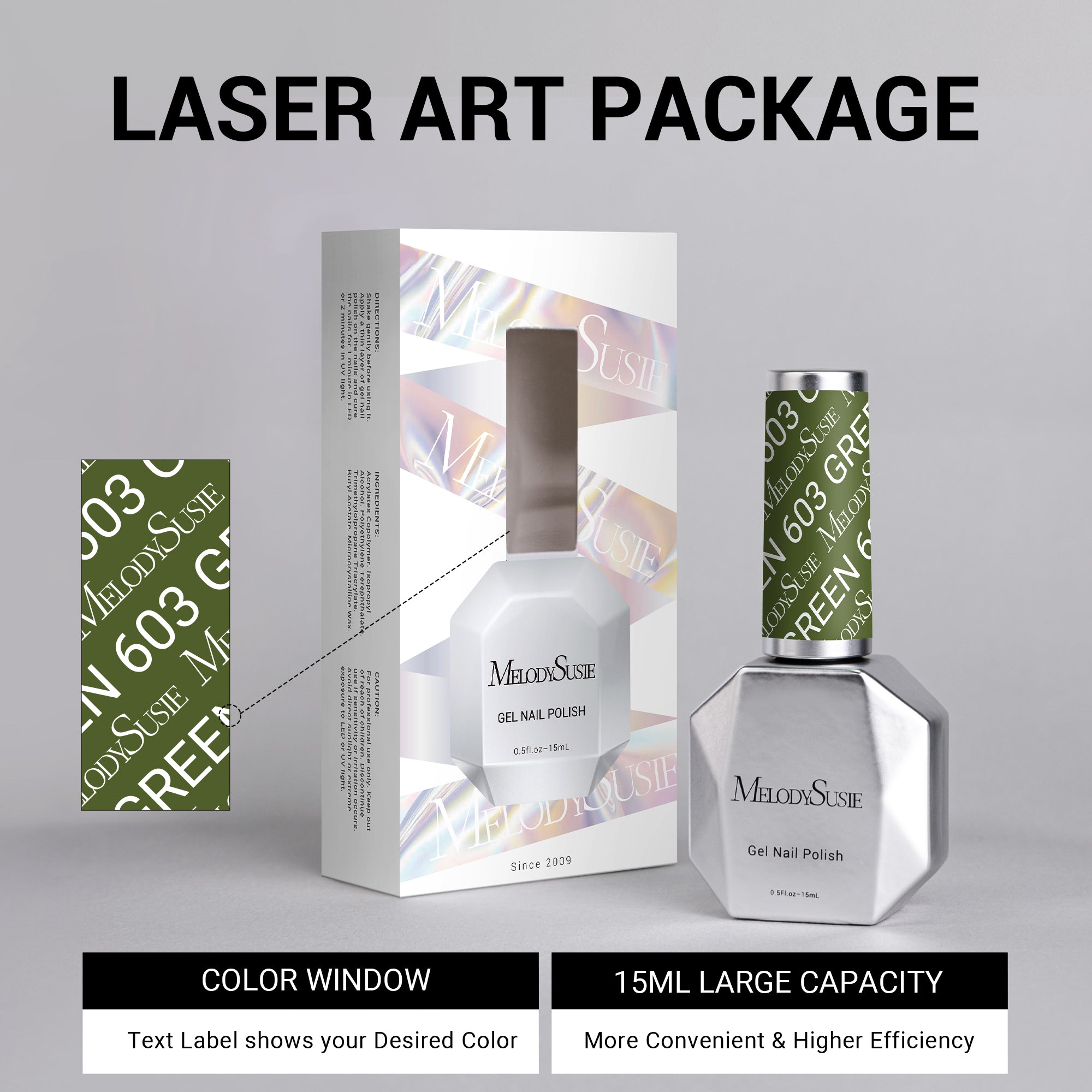 603 Olive Green - TPO-Free Thick Gel Nail Polish (15ml) - 图片6