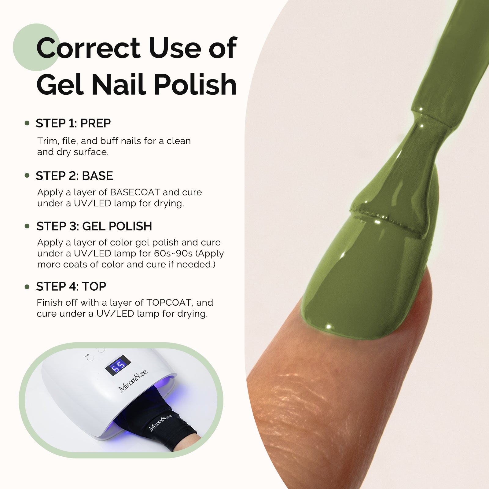 603 Olive Green - HEMA-Free Gel Nail Polish 0.5 fl oz/15ml - 图片5