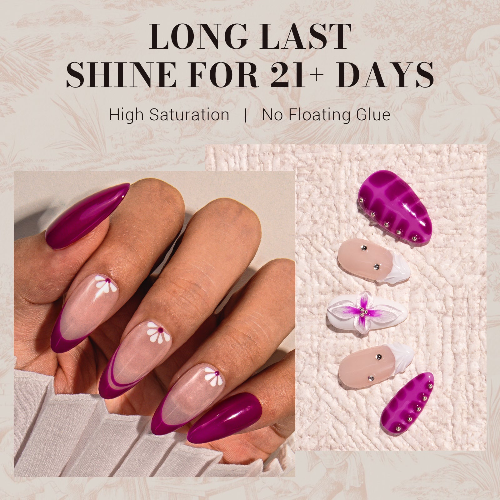 065 Passion Purple - TPO-Free Faster UV Curing Gel Nail Polish 0.5 fl oz/15ml - 图片4