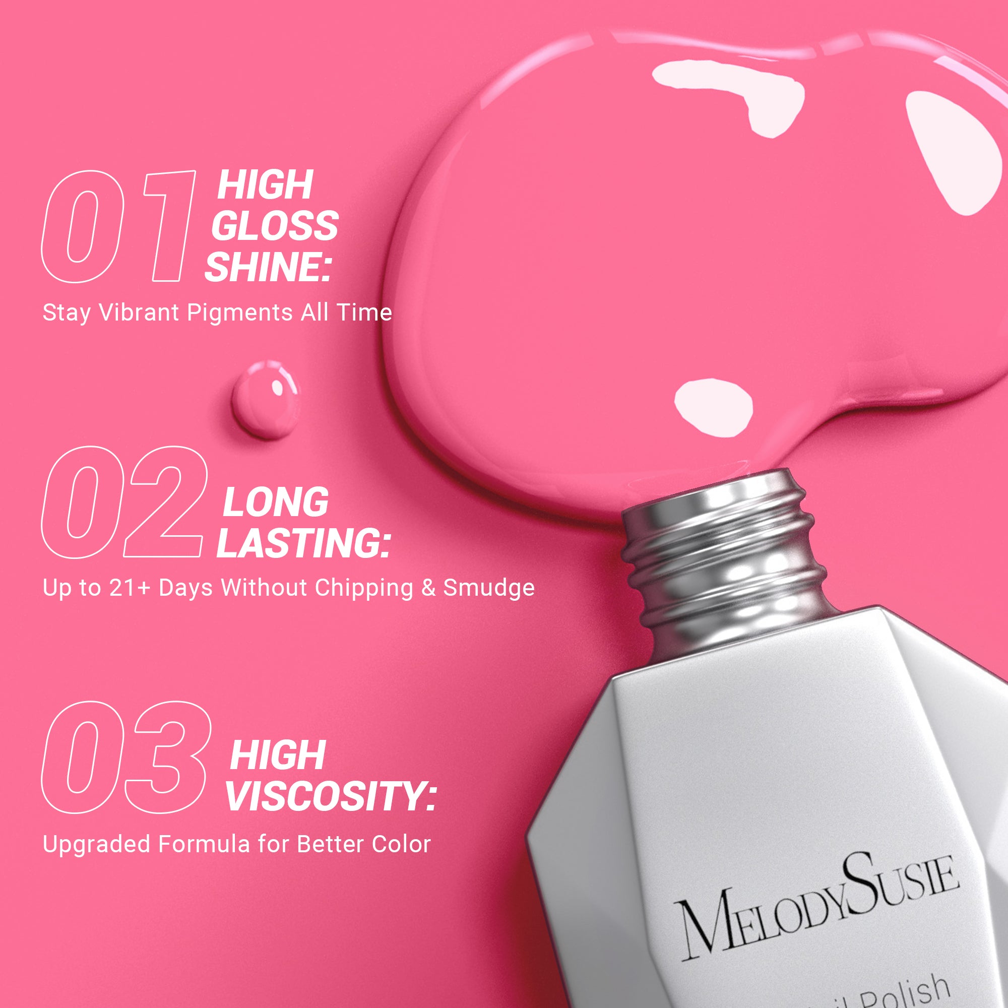 686 Berry Wool Pink - TPO-Free Thick Gel Nail Polish(15ml) - 图片3