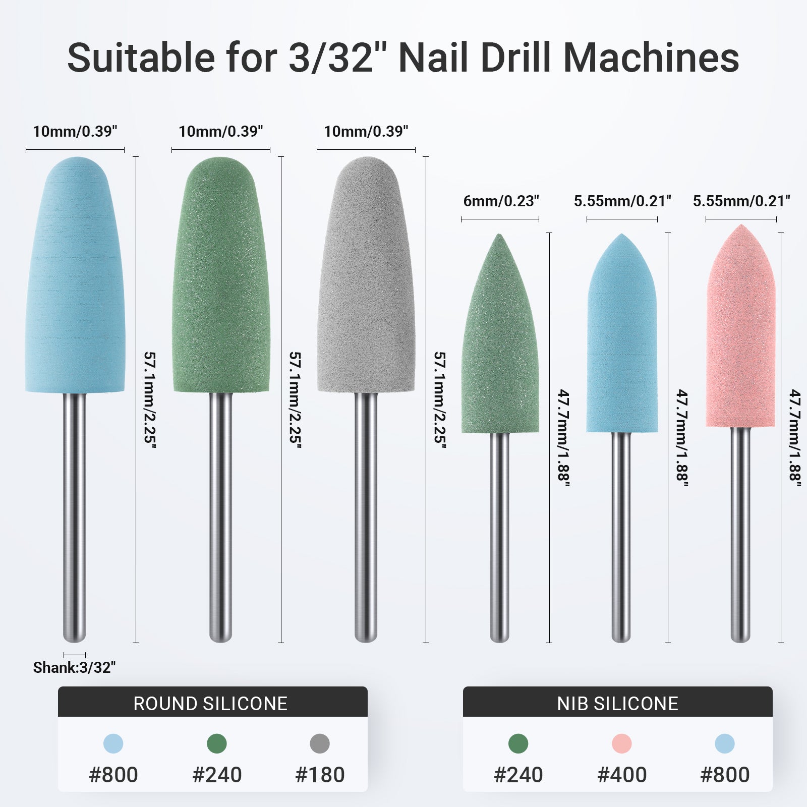 6Pcs Polish Pedicure Nail Drill Bits with 16 Holes Bits Holder Set - 图片6