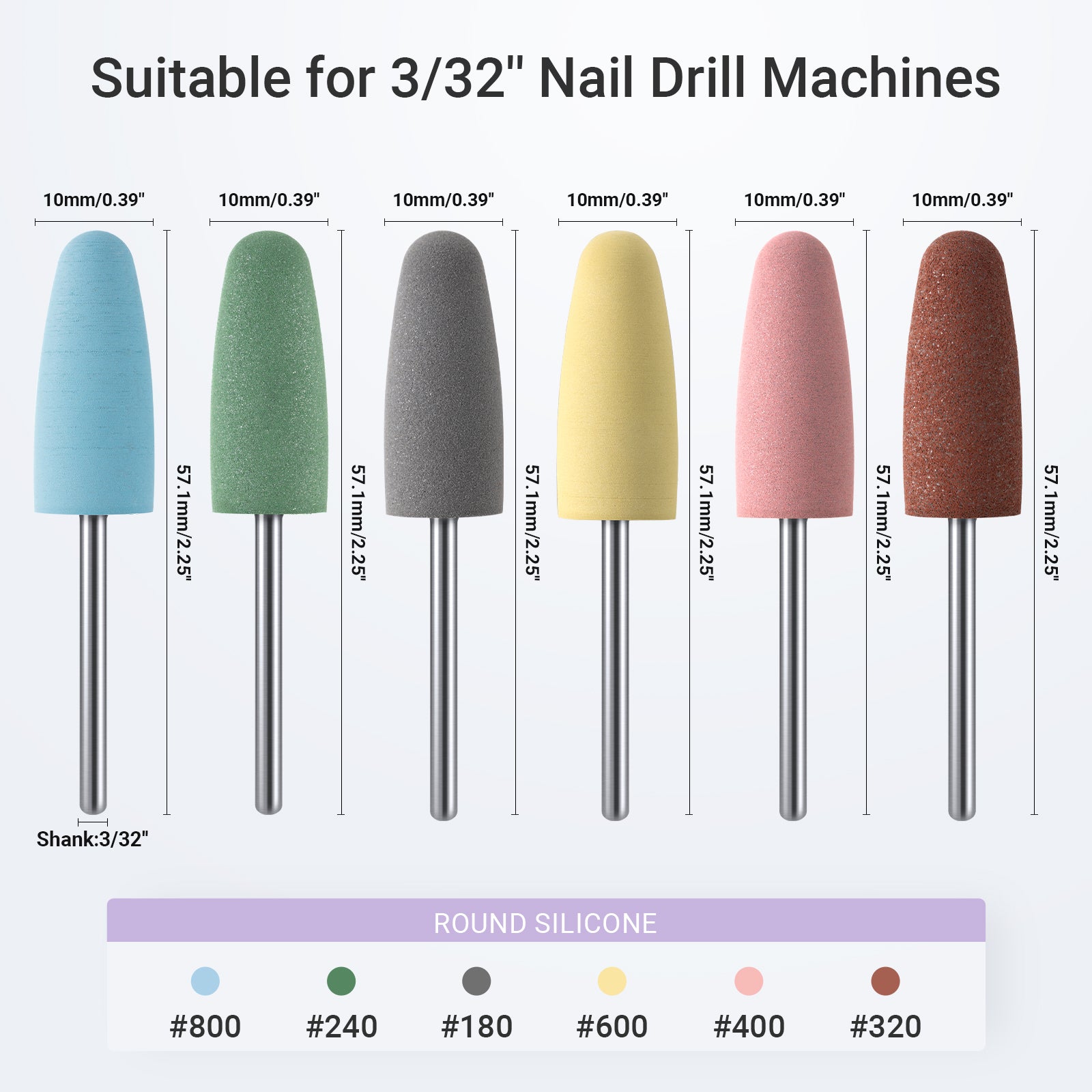 6Pcs Polish Pedicure Nail Drill Bits with 16 Holes Bits Holder Set - 图片12