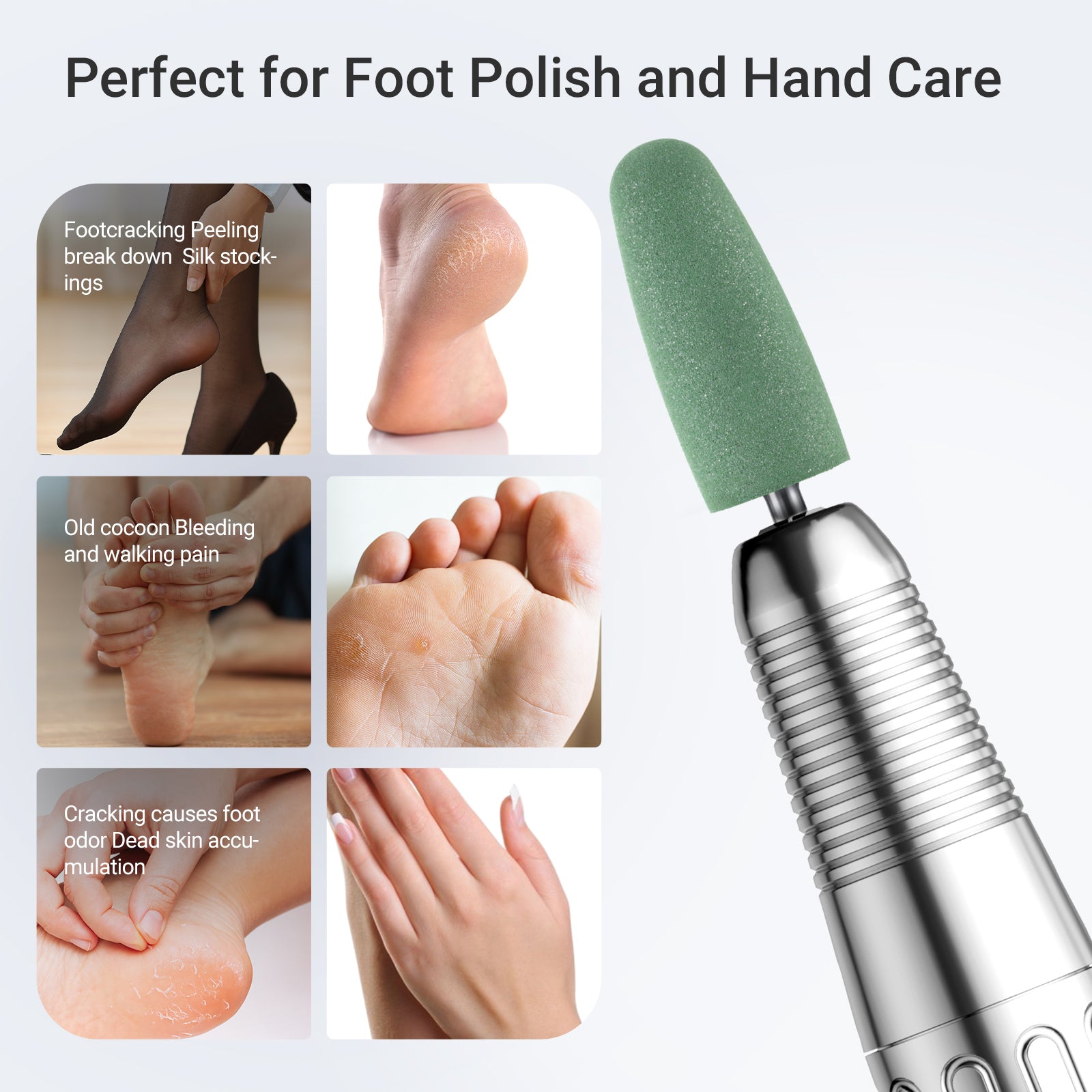 6Pcs Polish Pedicure Nail Drill Bits with 16 Holes Bits Holder Set - 图片7