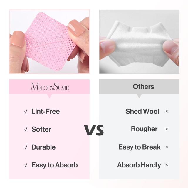 900 Pcs Lint Free Nail Wipes - Pink