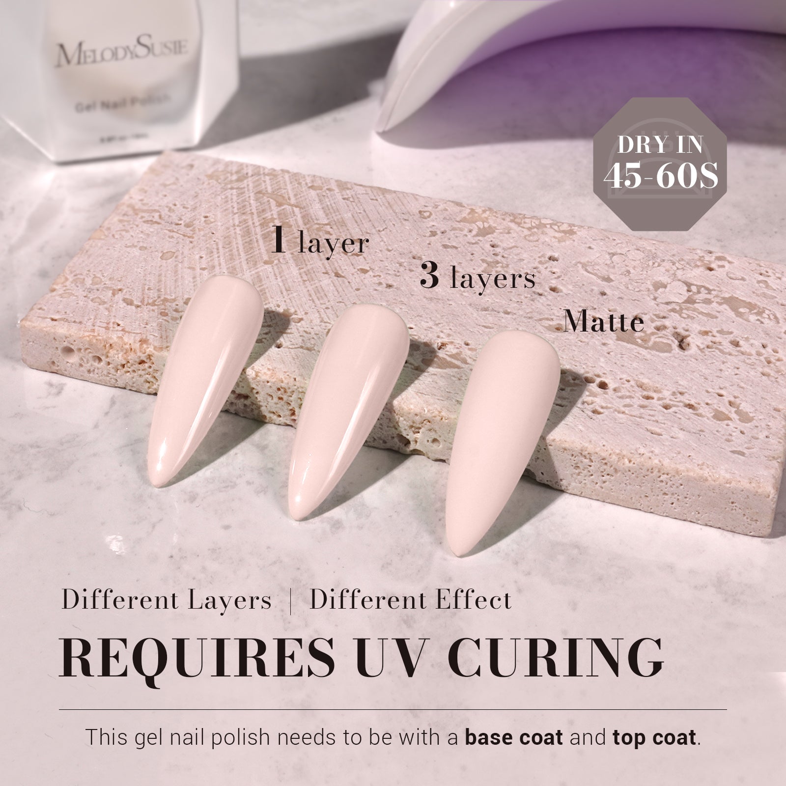 093 nude pink - TPO-Free Faster UV Curing Gel Nail Polish 0.5 fl oz/15ml - 图片3