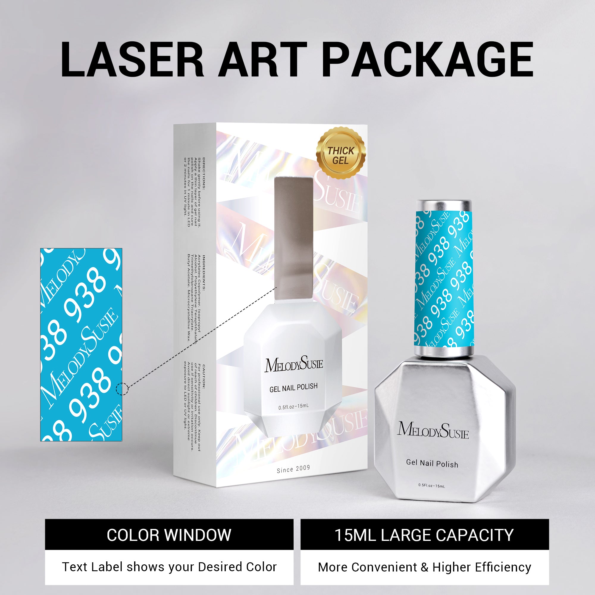 938 Fair Isle Knit Blue - TPO-Free Thick Gel Nail Polish(15ml) - 图片6