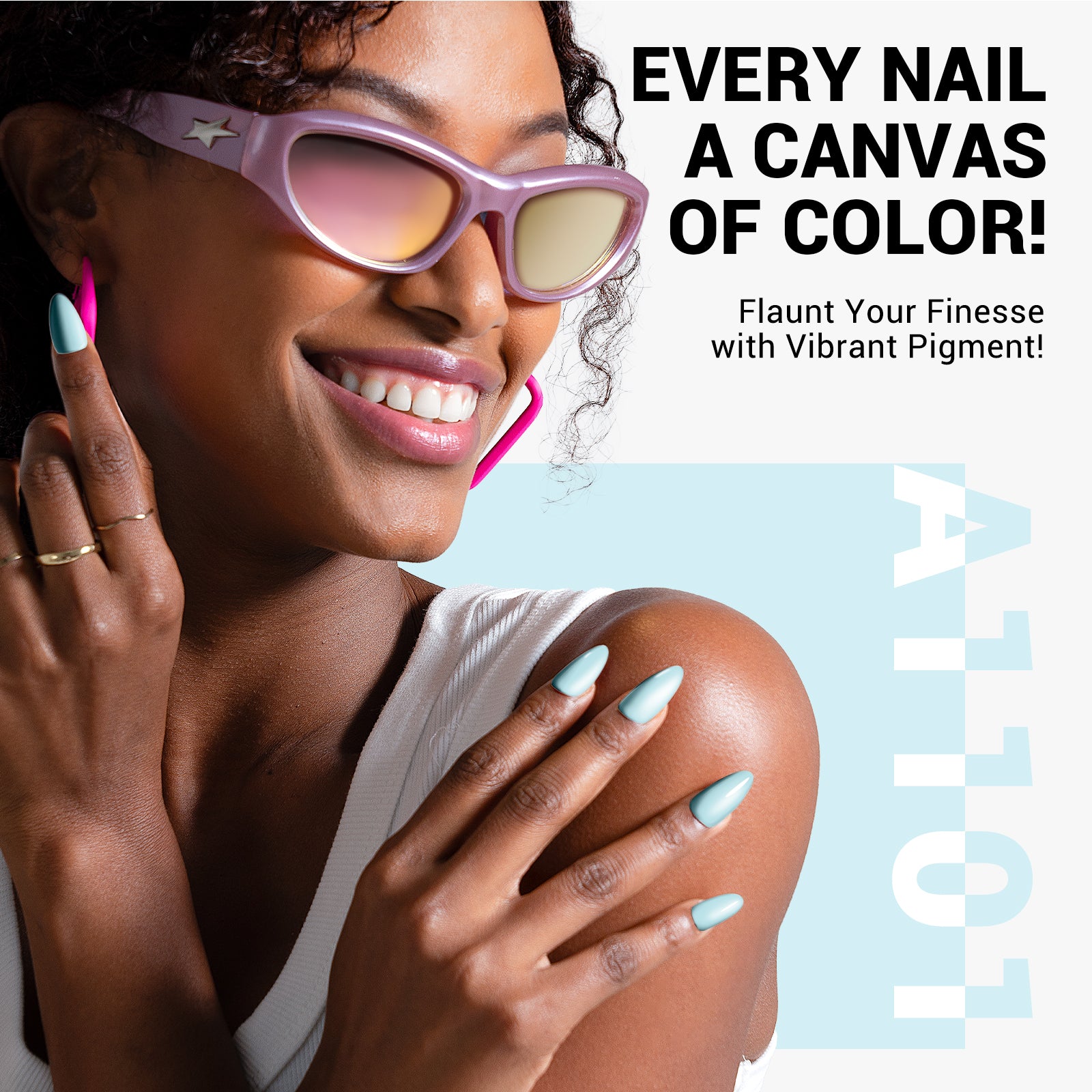 A1101 Bright Blue - TPO-Free Thick Gel Nail Polish(15ml) - 图片4