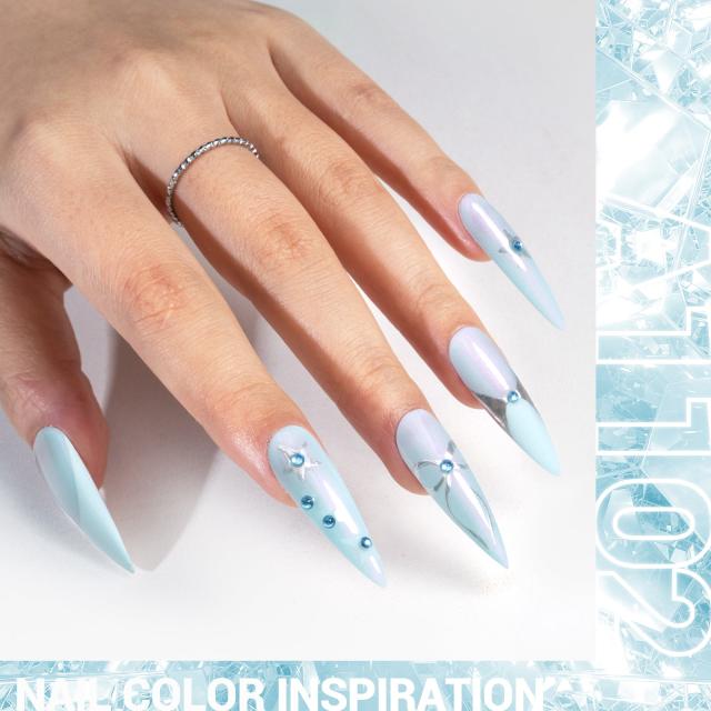 A1102 Blue Shimmer - TPO-Free Thick Gel Nail Polish(15ml)