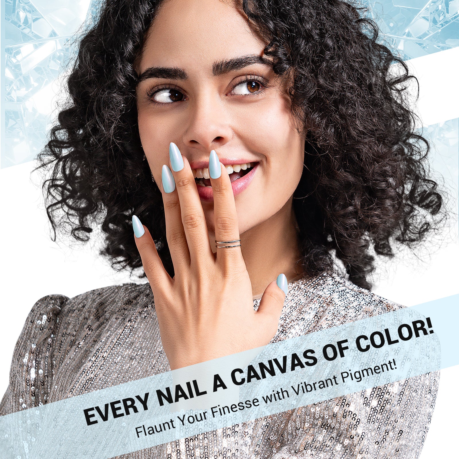 A1102 Blue Shimmer - TPO-Free Thick Gel Nail Polish(15ml) - 图片4