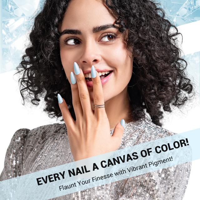 A1102 Blue Shimmer - TPO-Free Thick Gel Nail Polish(15ml)